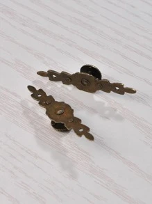 2pcs/set Zinc Alloy Drawer Pull, Vintage Drawer Handle For Home - Bronze - View 2