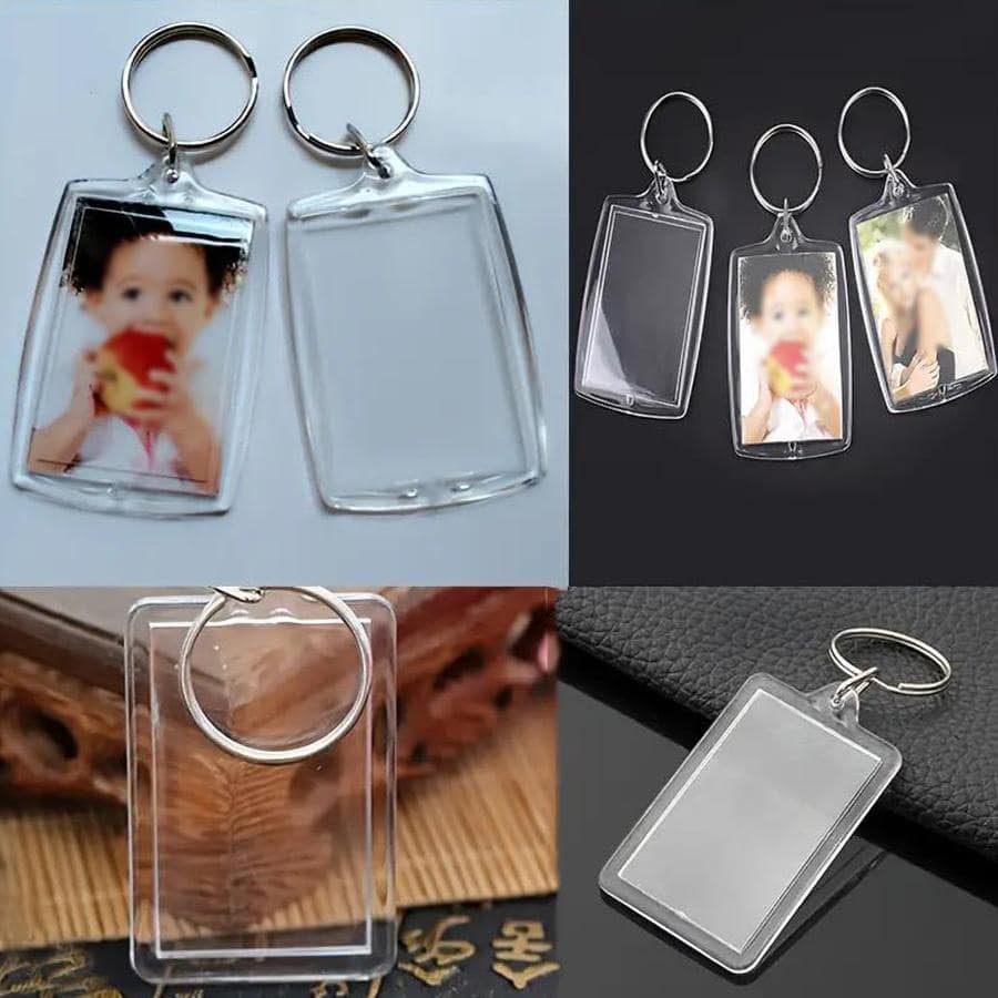5pcs Women Acrylic Photo Frame Charm Creative Keychain For Gifts, Wallets, School Bags, Backpacks, And Satchels Casual Car Accessories Bag Charm Cute Goth Y2k