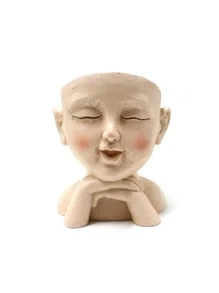 1pc Figure Design Nursery Pot, Modern Polyresin Plant Seedling Pot For Garden Decoration - Multicolor - View 8