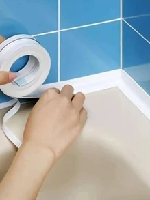 1入組PVC地面密封現代白色瓷磚裝飾美縫膠帶 - 白色 - 查看 2
