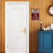 1 件复古金属万圣节标志 - 禁止擅入，我们厌倦了隐藏尸体，万圣节装饰 - 紅色 - 查看 4