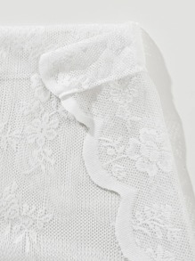 1 Cái Sáng Tạo Viền Ren Trắng Màn Nhà Polyester Rỗng Sheer Màn - trắng - Xem 5