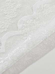 1 Cái Sáng Tạo Viền Ren Trắng Màn Nhà Polyester Rỗng Sheer Màn - trắng - Xem 4