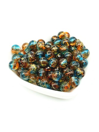 50入組/套隨機時尚圖案DIY珠子適合女士DIY首飾製作