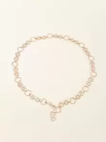 1件装女士派对镂空波浪图案圆形腰带，收腰设计，适合夏季休闲穿着，圣诞节送给朋友的礼物，夏季、秋季、上学、万圣节 - 玫紅色 - 查看 2