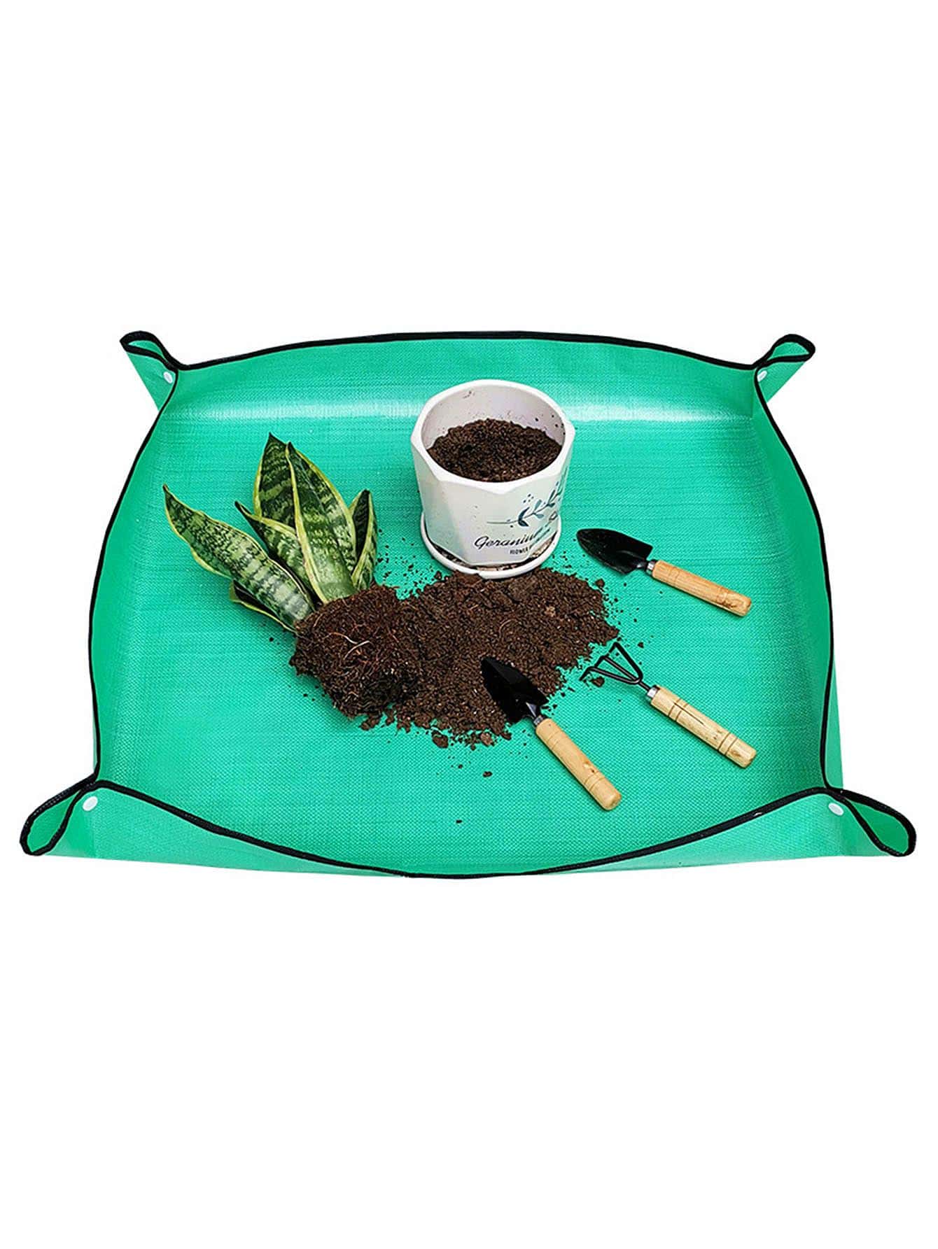 1 Miếng Lót Thay Đổi Đất Sân Vườn Không Thấm Nước, Thảm Làm Vườn Tương Phản PE Hiện Đại Cho Sân Vườn - màu xanh lá - Xem 1