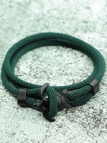 Men Rope Bracelet Cute Black Tortoise Survival Bracelet Men Boy Cool Biker Charm Bracelet Male Accessories Adjustable - Green - View 3