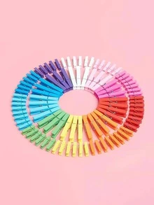 1 Bộ Khung Ảnh Kẹp & Dây Với 50 Chiếc Kẹp Nhiều Màu Sắc Trang Trí Và Dây 5M, Treo Hiển Thị Hình Ảnh Kéo Cờ Để Trang Trí Nhà Cửa - Nhiều màu - Xem 7