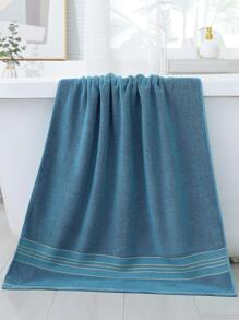 单条浴巾/毛巾和两件套（浴巾+面巾），双面可用，金色缎带饰边，厚实吸水，柔软亲肤，家用浴室适用，可用于擦脸、擦身体、擦手，家居浴室装饰，返校季适用，美容院适用，家用浴室浴巾，美容院、酒店、运动、家居必备，毛巾，护肤浴巾