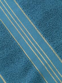 单条浴巾/浴巾和两件套（浴巾+面巾），双面设计，金色缎带饰边，厚实吸水，柔软亲肤，适合家庭/浴室使用，可用于家居浴室装饰、返校季、美容院、酒店、运动场所等，是居家必备的毛巾、护肤浴巾/浴巾套装。