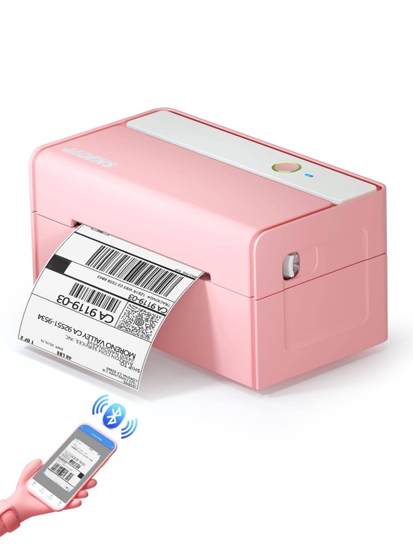 JADENS Bluetooth Thermal Label Printer Wireless Shipping Label Printer for Shipping