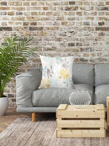 1入組葉子圖案靠墊套無填充物現代布藝裝飾抱枕套適合家用 - 彩色 - 查看 7