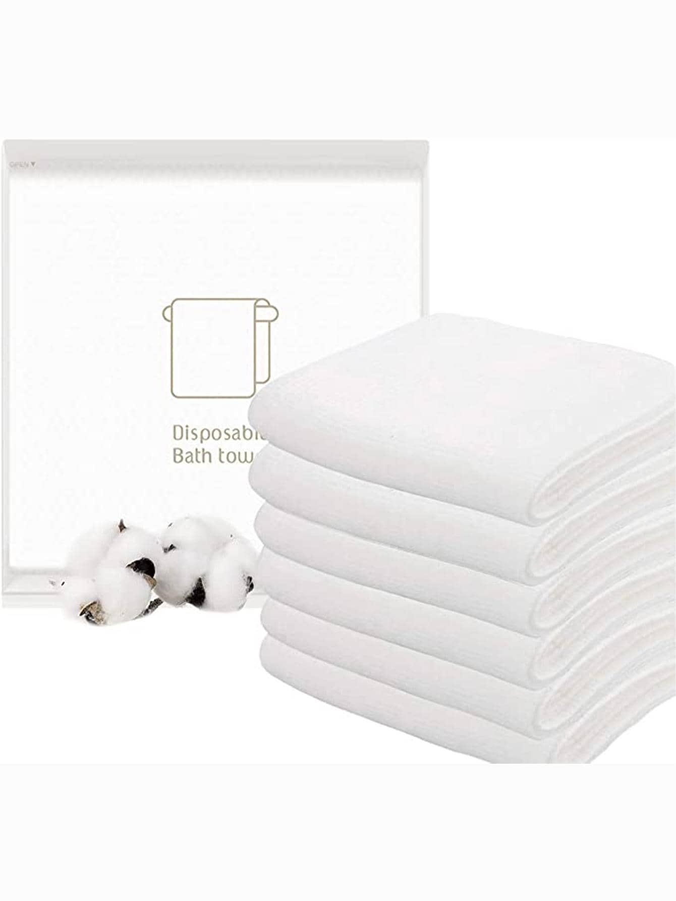 5 piezas Toalla de baño sólida, toalla de baño de tela minimalista para decoración del hogar, baño, regreso a la escuela, salón de belleza, hotel, deportes, artículos esenciales para el hogar, toalla, cuidado de la piel - Blanco - Ver 1