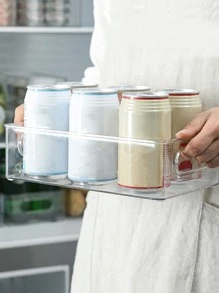 1pc PET Food Storage Box, Minimalist Clear Food Storage Box For Home - Clear - View 4
