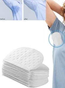 10 Cái/bộ Đồng Màu Thấm Mồ Hôi Miếng Dán Tối Giản Vải Không Dệt Thấm Mồ Hôi Miếng Dán Cho Gia Đình - trắng - Xem 1