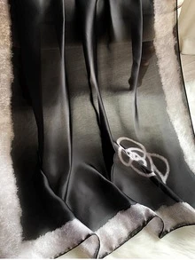 1pc Women Flower Pattern Sun Protection Fashionable Scarf For Vacation - Multicolor - View 3