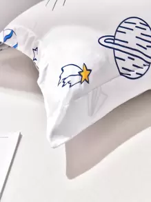 2pcs/set Astronaut Pattern Pillowcase Without Filler, Cartoon Cute Polyester Pillow Cover For Bedroom - Multicolor - View 4