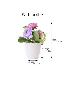 1入組塑料人造盆栽花卉用於餐桌裝飾現代假盆栽裝飾品 - 彩色 - 查看 4