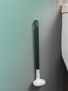 1pc PP Toilet Cleaning Brush, Modern Two Tone Wall Mounted Toilet Brush For Bathroom - Multicolor - View 5