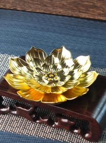 1入組蓮花香燭臺,適用於家庭、室內靜香、芳香治療、瑜珈、冥想