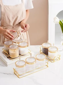 1入組透明香料罐和1入組託盤 - 無色 - 查看 5