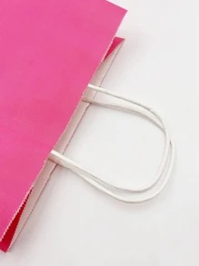 2入組素色禮品包裝袋粉紅色紙禮物袋派對用 - 玫紅色 - 查看 6