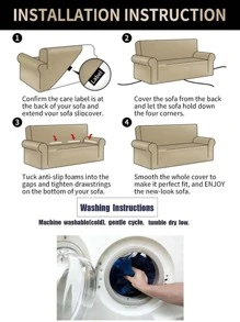 1 Gói Họa Tiết Lá Xù Bọc Ghế Sofa, Polyester Hiện Đại Co Giãn Bọc Ghế Sofa Phòng Khách - Nhiều màu - Xem 7