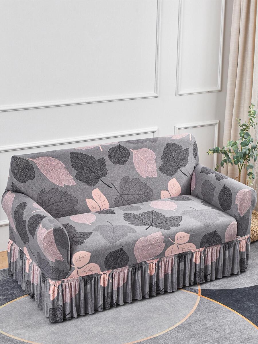 1 Gói Họa Tiết Lá Xù Bọc Ghế Sofa, Polyester Hiện Đại Co Giãn Bọc Ghế Sofa Phòng Khách - Nhiều màu - Xem 1