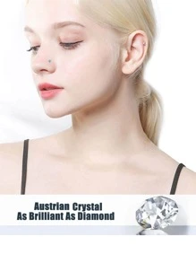 8 cái/bộ Đính Đá Cubic Zirconia Quyến Rũ Trang Trí Mũi Cho Nam Nữ Để Trang Trí Hàng Ngày - Bạc - Xem 3