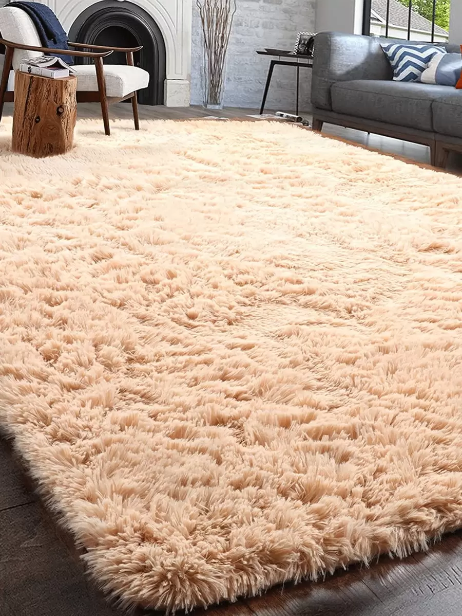 Soft Modern Indoor Large Shaggy Rug For Bedroom Living Room Dorm Room Home Decorative Plush Fluffy Furry Fur Area Rugs Camel Comfy Accent Floor Carpet - 駝色 - 查看 1