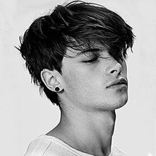 1 Đôi Thời Trang Tối Giản Bông Tai Nam Châm Dành Cho Nam Nữ Trang Trí Hàng Ngày, Trang Sức Inox - màu đen - Xem 2