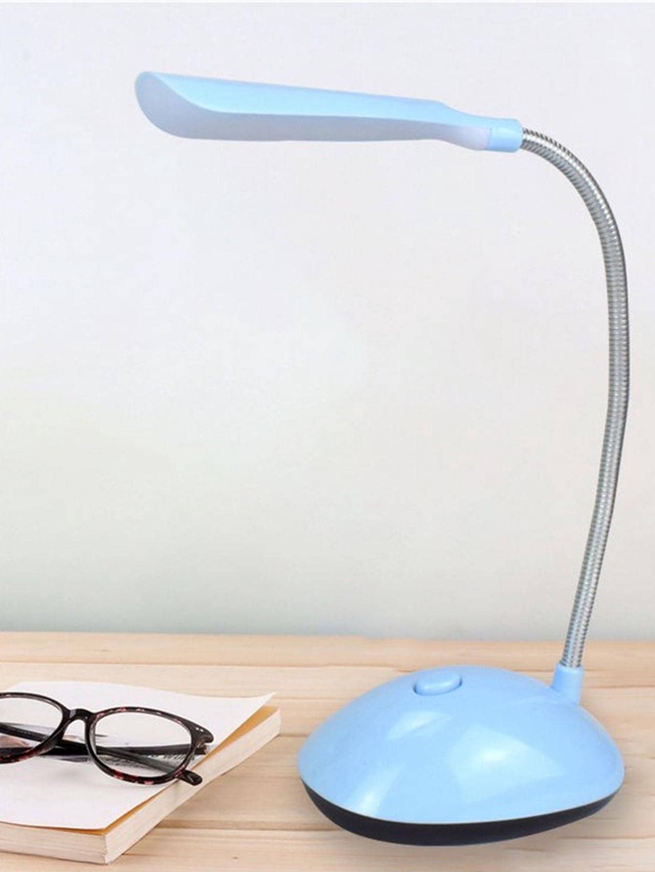 1 pieza Lámpara de escritorio LED lectura escritorio moderno de plástico portátil para casa - Blanco - Ver 1