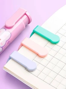 1set Cartoon Figure Graphic Push-pull Eraser With Replacement Core, Cute Portable Pencil Eraser For Student, Office - Baby Pink - View 5