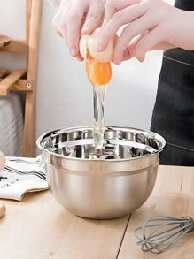 Small Size Stainless Steel Salad Bowl 1pc - Silver - View 3