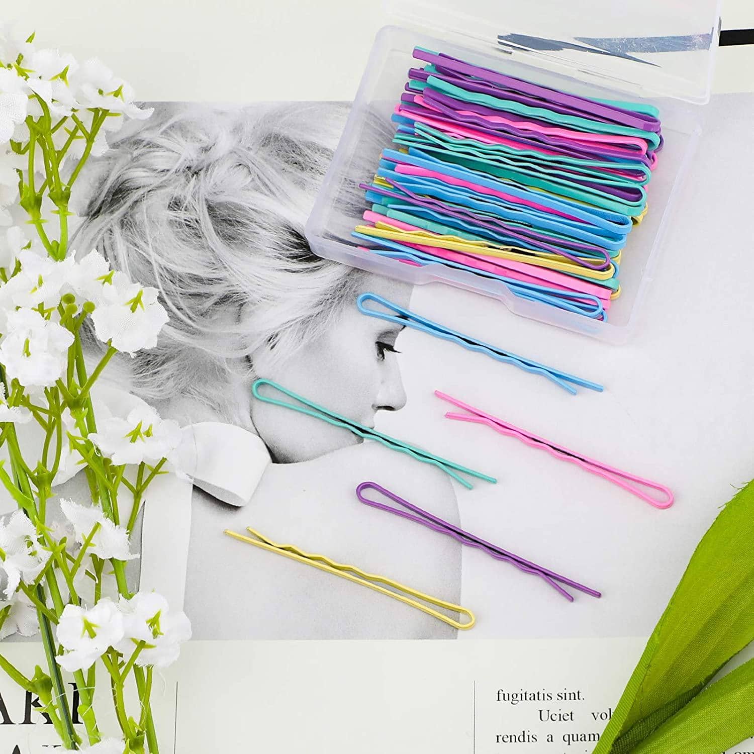 50pcs Women Random Solid Casual Bobby Pin For Daily Life - Multicolor - View 1