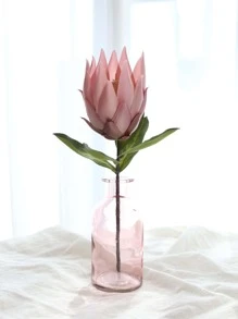 1入組人造花粉色滌綸派對浪漫人造花