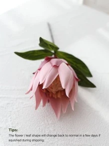 1入組人造花粉色滌綸派對浪漫人造花