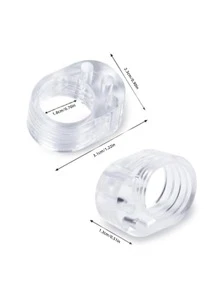 1 Chặn Cửa Nhựa PVC, Giá Đỡ Chặn Cửa Rõ Ràng Tối Giản Cho Gia Đình - trắng - Xem 5