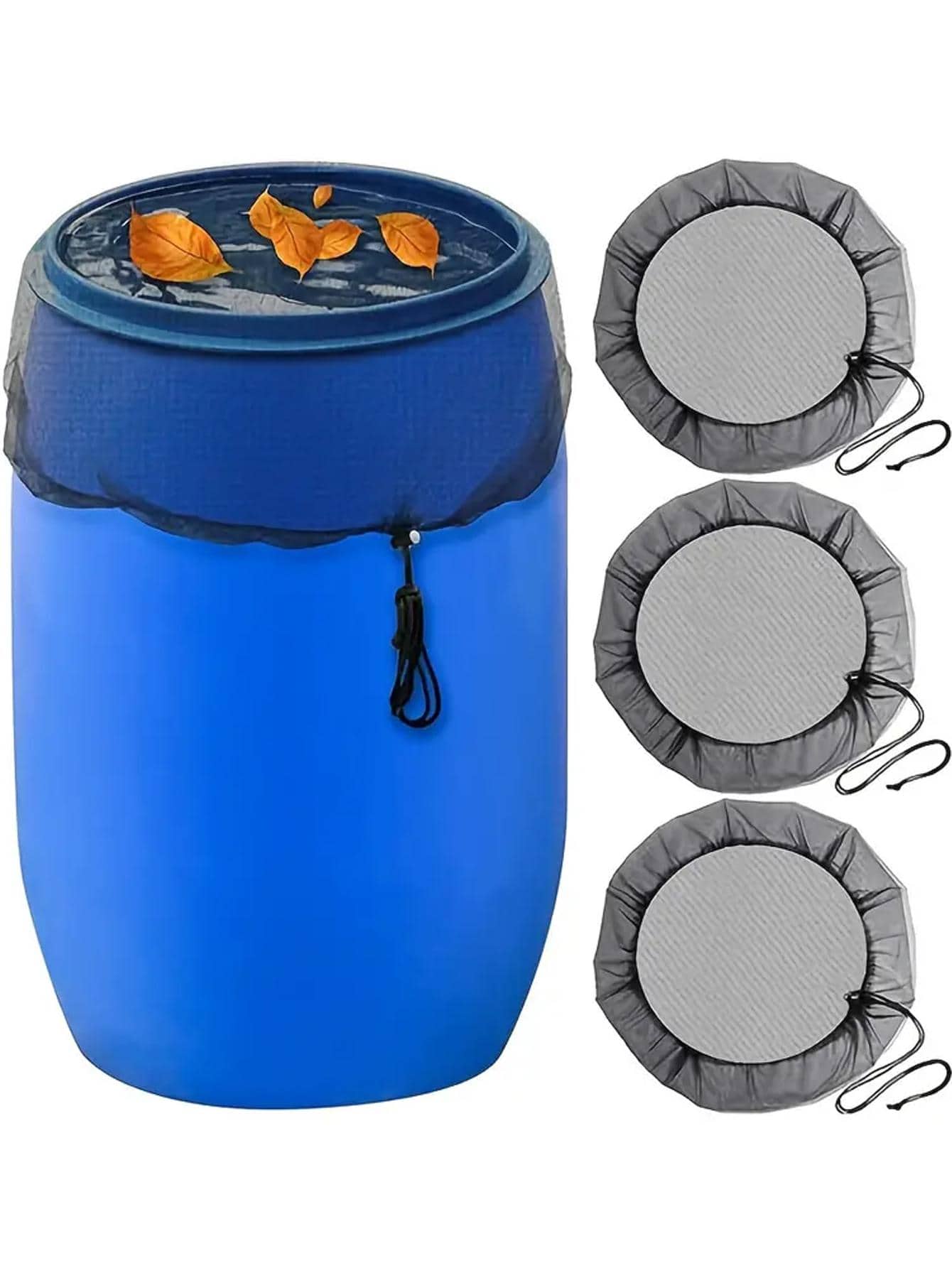 1pc Black Rain Bucket Filter Screen, Modern Polyester Drawstring Rain ...