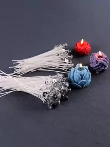 100 件 8 厘米蜡烛芯，2.6/8/10/12/16/18/20 厘米，蜡烛制作套装，房间装饰，