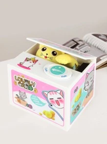 1 pieza Hucha creativo dinero dibujos animados lindo con diseño de gato para casa