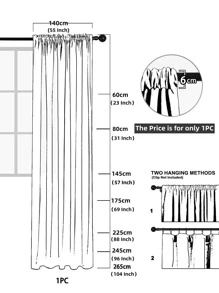 1入組蕾絲花繡珠紗簾,簡單甜美的風格製成,適用於客廳、臥室、窗戶、門的裝飾,採用聚酯纖維製成 - 白色 - 查看 3