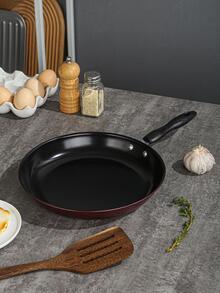 1pc Aluminum Alloy Pan, Classic Frying Pan For Kitchen - Black - View 4