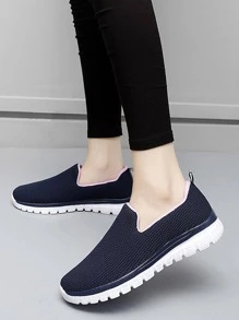 運動鞋適用於女士極簡一脚蹬