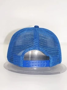 1 chiếc Mũ lưỡi trai bóng chày thêu chữ lưới Unisex, Mũ lưỡi trai thoáng khí dùng ngoài trời để đi bộ, câu cá, đi bộ đường dài, thể thao, chống nắng, mũ tài xế xe tải, phong cách - Xanh đậm - Xem 4