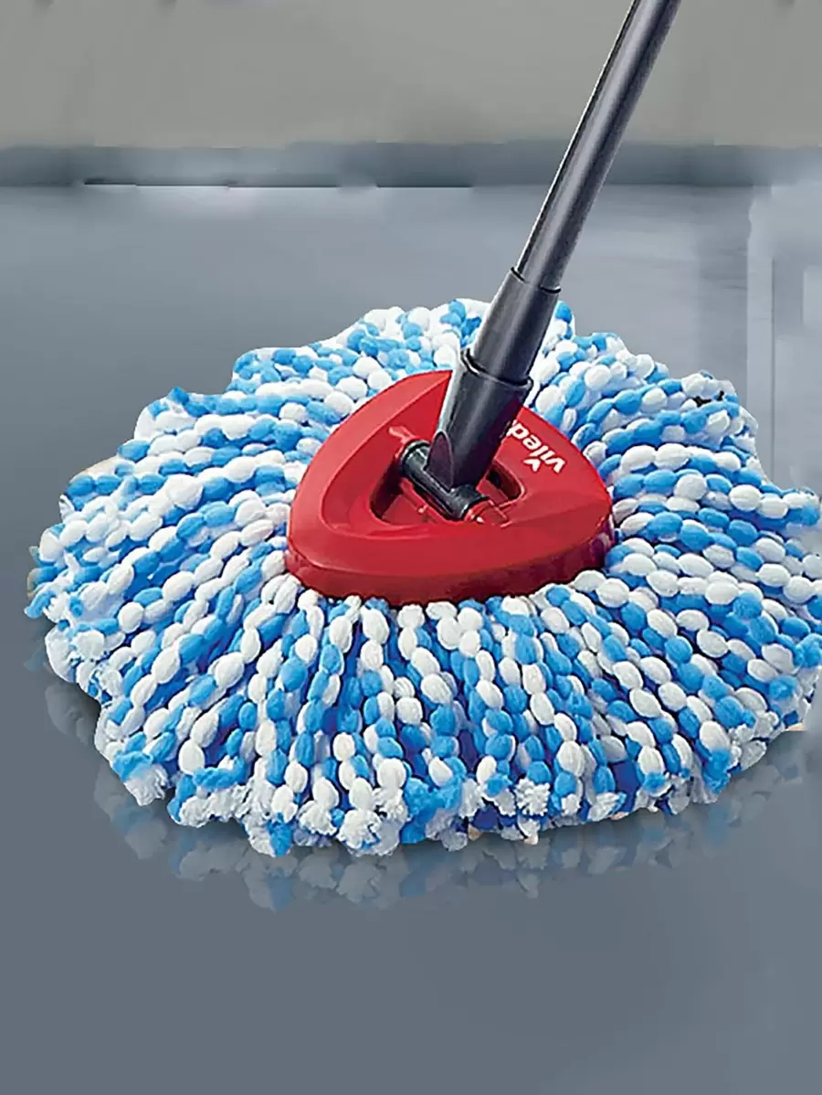 1pc/3pcs, Spin Mop Replacement Head, Or 1pc Rotating Mop Base Compatible With O Cedar Mop Replace Head, Easy Wring Mop Refills Microfiber Mop Refill, Deep Cleaning Machine Washable And Easy Replace - Blue and White - View 1