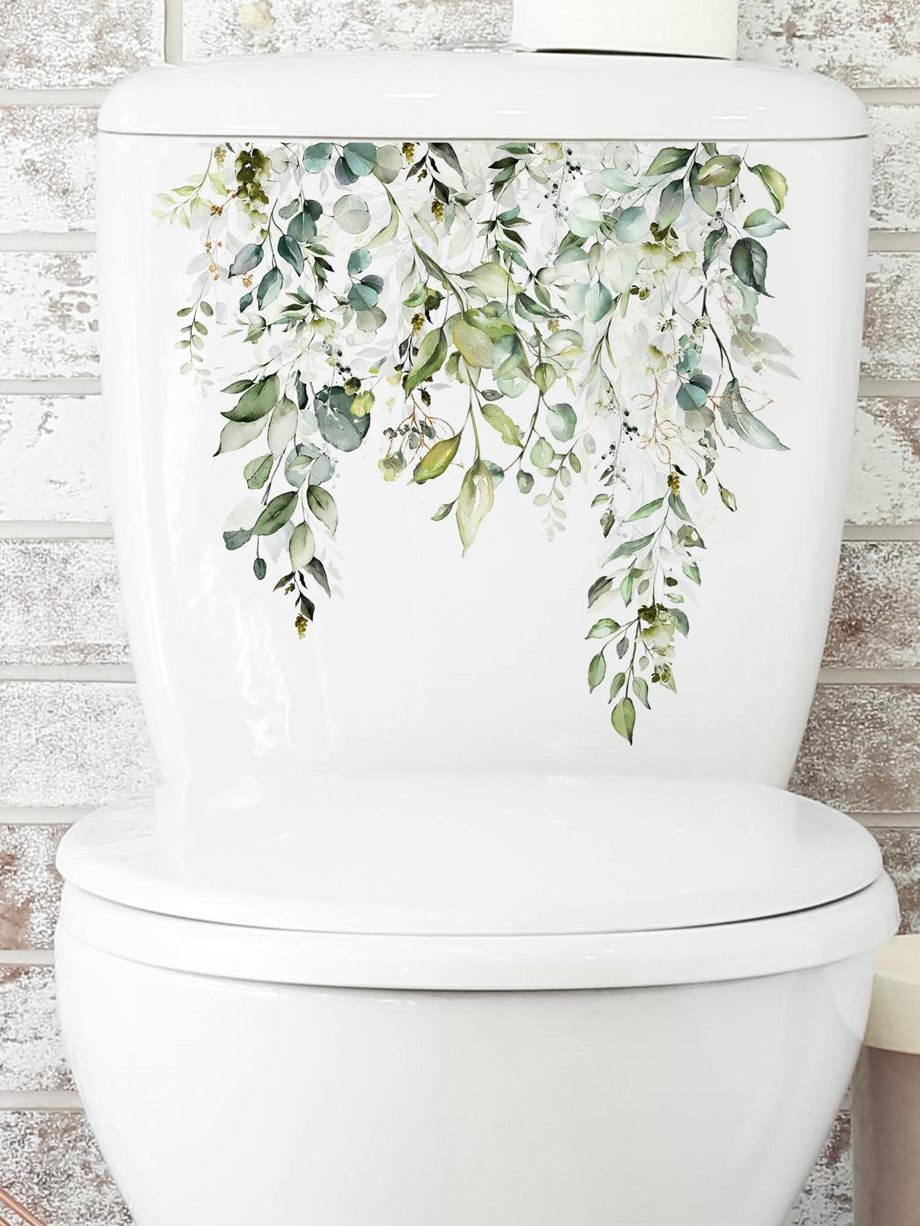 1 PC Hoạt Hình Họa Tiết Lá Nắp Bồn Cầu Decal Dễ Thương Nhựa PVC Tự Dính Closestool Miếng Dán Cho Phòng Tắm - Nhiều màu - Xem 1