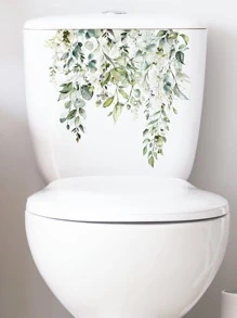 1 PC Hoạt Hình Họa Tiết Lá Nắp Bồn Cầu Decal Dễ Thương Nhựa PVC Tự Dính Closestool Miếng Dán Cho Phòng Tắm - Nhiều màu - Xem 3