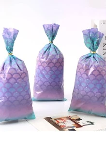 10pcs Fish Scale Pattern Gift Bag - Multicolor - View 1