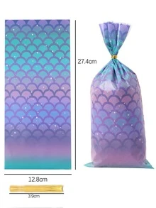 10pcs Fish Scale Pattern Gift Bag - Multicolor - View 2